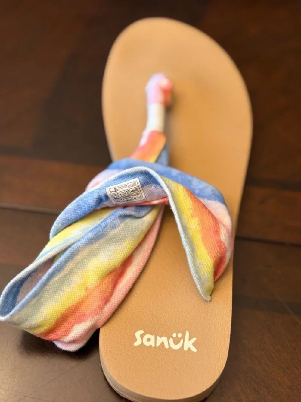 Sanuk Rainbow Tie Dye Yoga Sling Comfort Sandals - Size 8